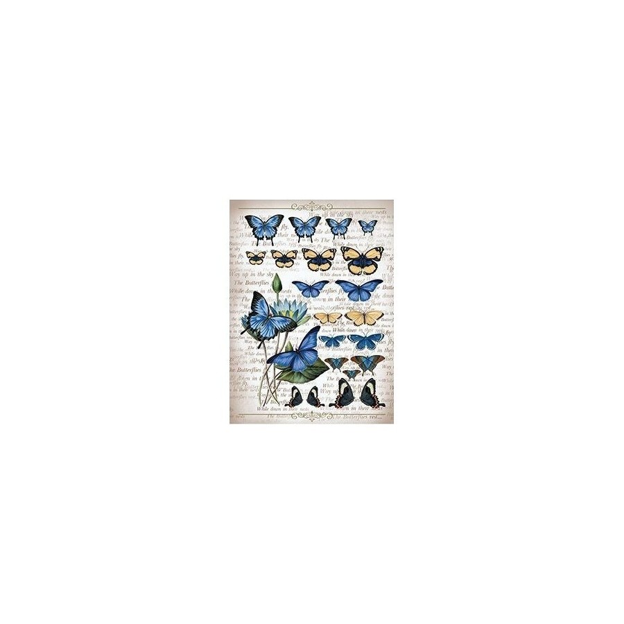 Papel de Arroz MARIPOSAS AZULES Papel de Arroz MARIPOSAS AZULES