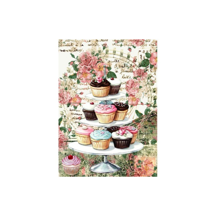 Papel De Arroz CUP CAKES & ROSAS