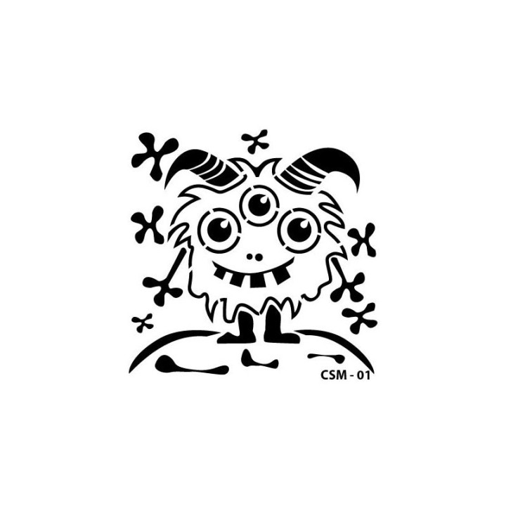 Kids Monster Stencil 15x15 CADENCE