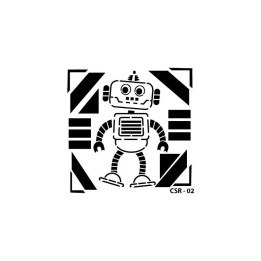 Kids Robots Stencil 15x15 CADENCE