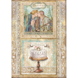 Papel arroz A4 Sleeping beauty marco tarta - Stamperia