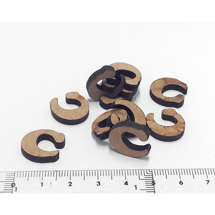 Silueta en DM -C- Mini letra 1.5 cm DM