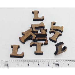 Silueta en DM -L- Mini letra 1.5 cm DM.