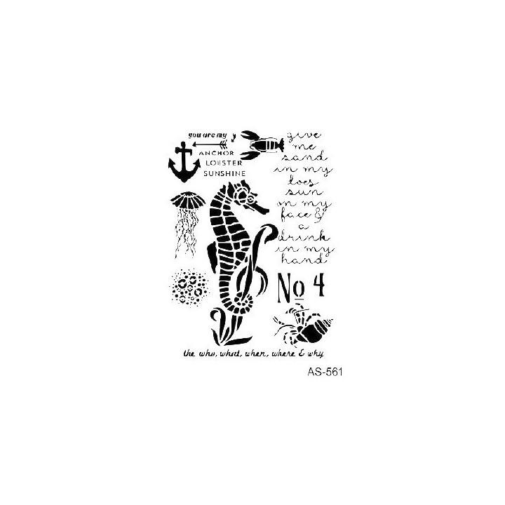 Stencil CABALLITO DE MAR 21x30