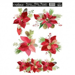FT041 Transfer TELA Flowers 25x35