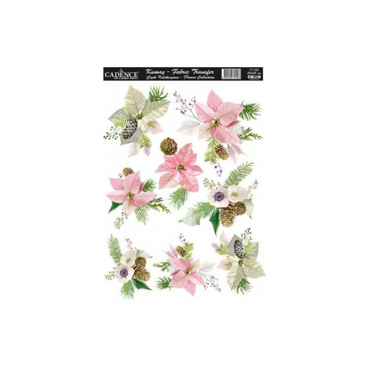 FT035 Transfer TELA Flowers 25x35