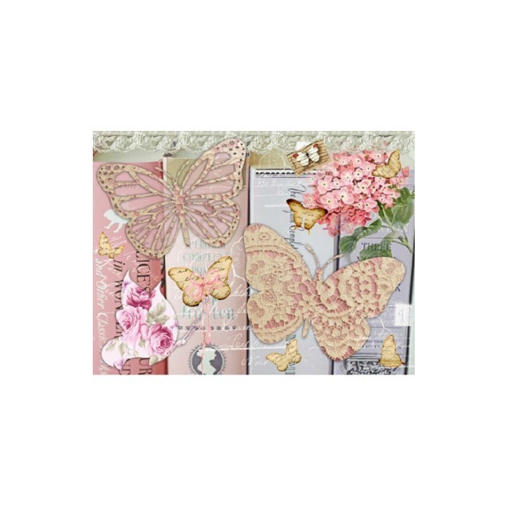 Papel De Arroz MARIPOSAS ROSAS