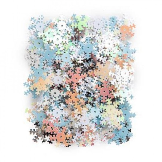 SEQUINS - SNOWFLAKES, 10 G-
