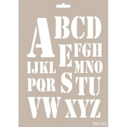 Stencil Mix Media LETRAS MILITAR