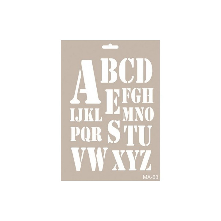 Stencil Mix Media LETRAS MILITAR