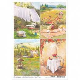 Rice Paper A4 Tuscan Cards