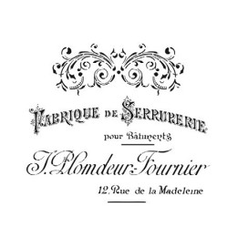 Stencil FABRIQUE DE SERRURERIE 38 25x25cm