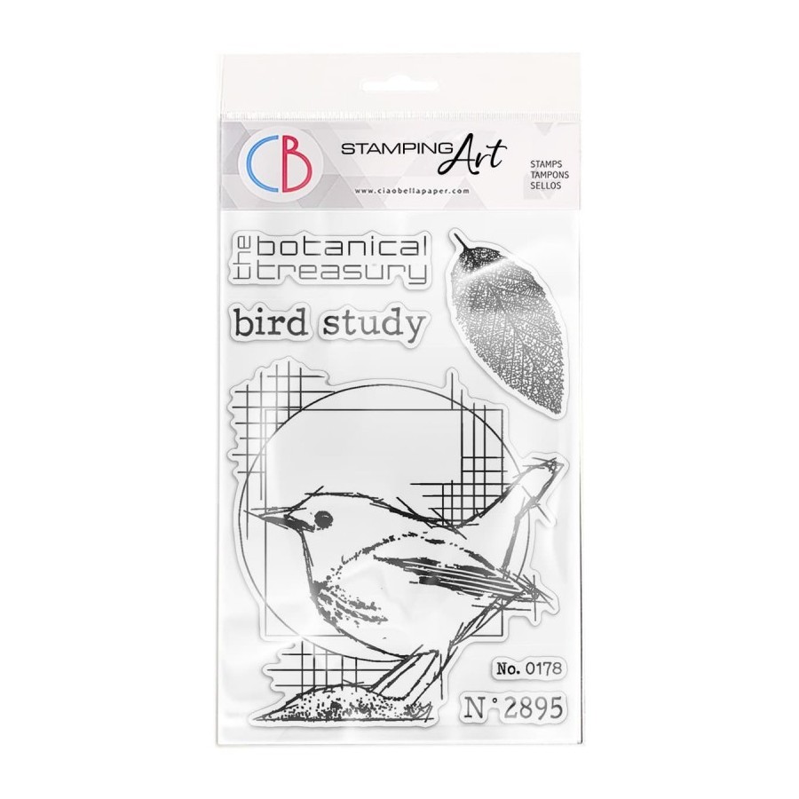 Clear Stamp Set 4"x6" Bird Study