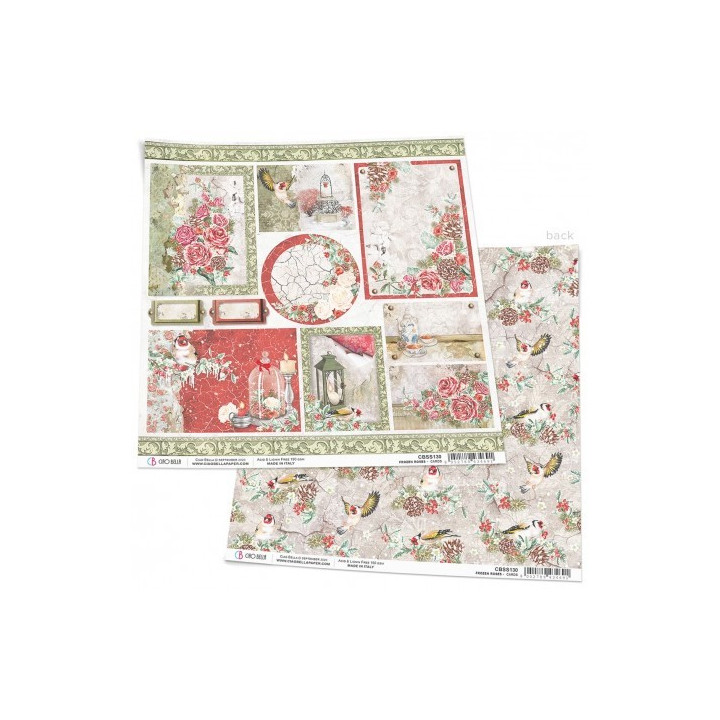 Frozen Roses Cards Paper Sheet 12x12