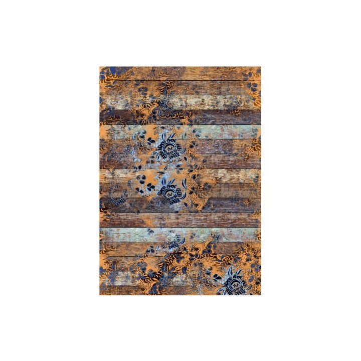Papel de arroz tablas naranja añil