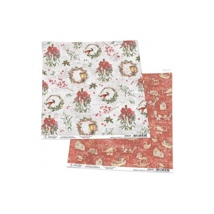 Wreaths & Toys Paper Sheet 12"X12"
