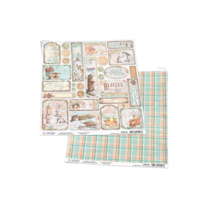 Winter Greetings Paper Sheet 12x12