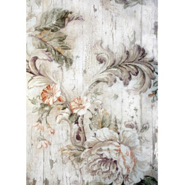 Papel de arroz flores grises