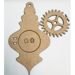Silueta Bola navidad Steampunk By Cristina Mendizabal