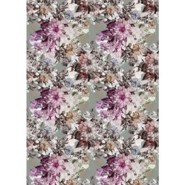 Papel De Arroz FLORES SOBRE FONDO GRIS