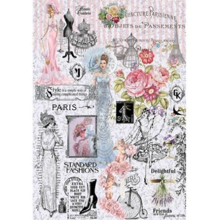 Papel de arroz paris fashion