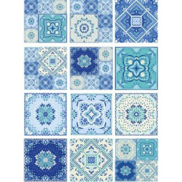 Papel De Arroz 308 MINI AZULEJOS AZULES