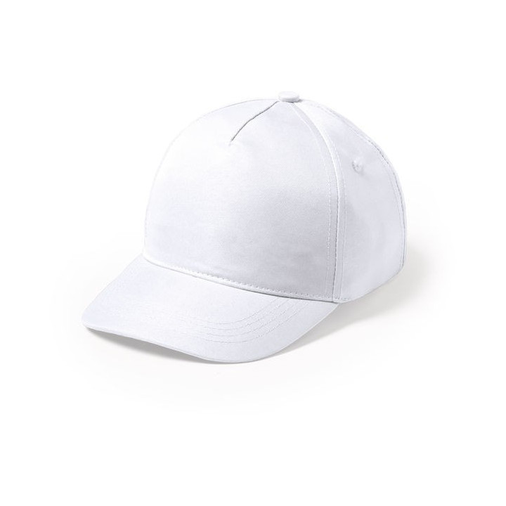 Gorra de 5 painéis cor cru em Algodão
