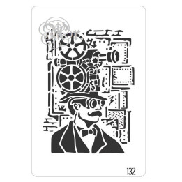 Stencil 20*30 Cm. 132 Steampunk