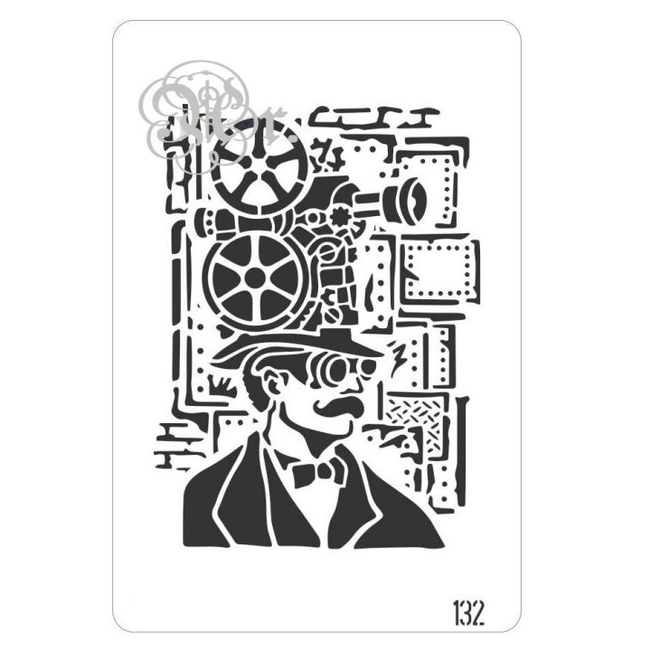 Stencil 20*30 Cm. 132 Steampunk