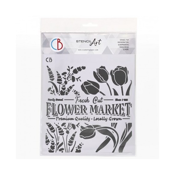 Texture Stencil 8x8 Flower Market