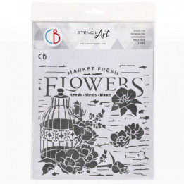copy of Texture Stencil 8x8 Spring Fresh Flowers