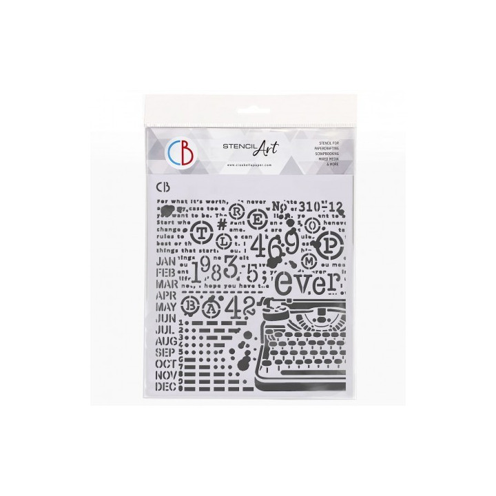 Texture Stencil 8x8 Typewriting