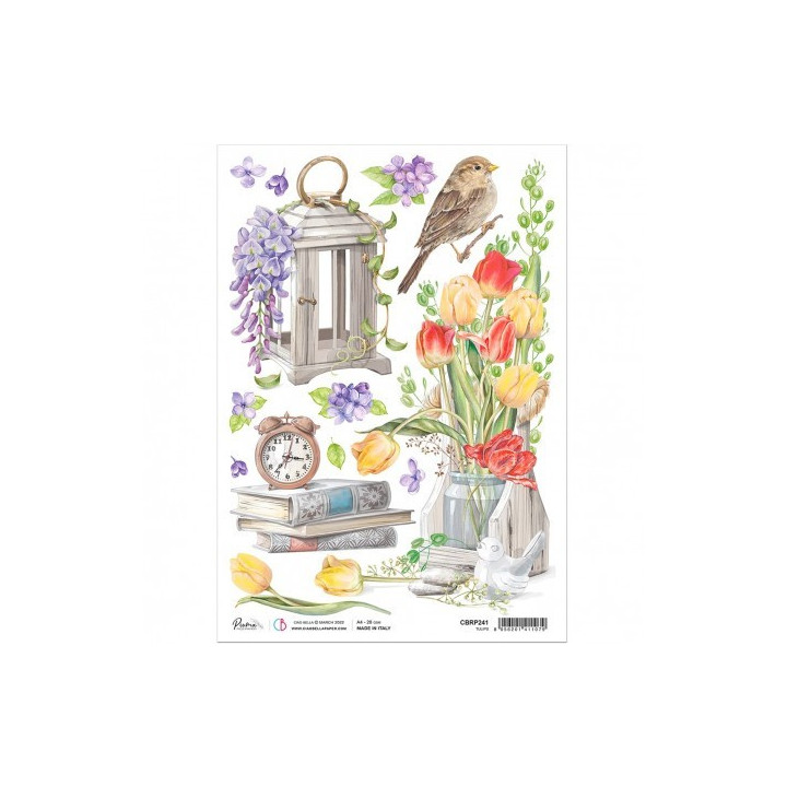 Rice Paper A4 Tulips