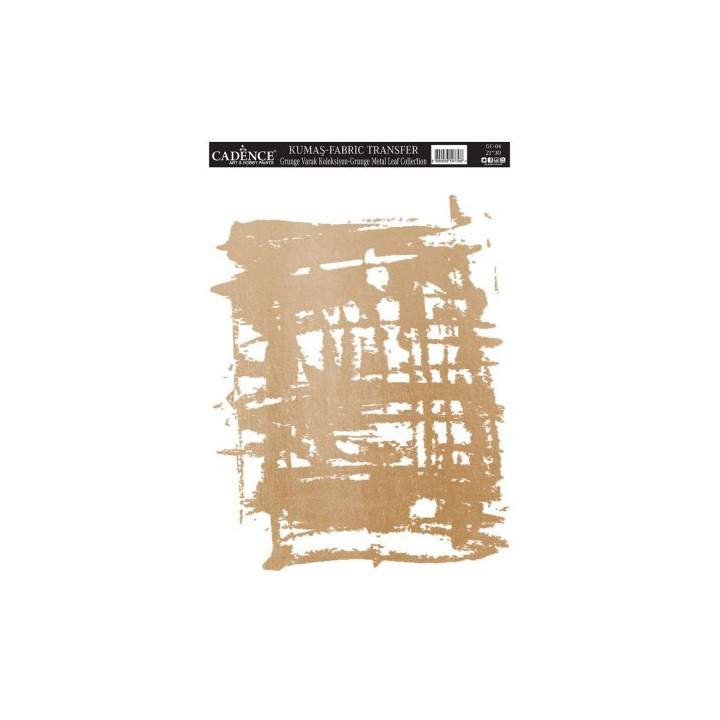 Transfer TELA Grunge Ouro Rosa 21x30