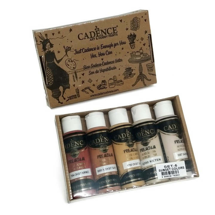 Set 5 Acrílicos PREMIUM Cadence SUNSET