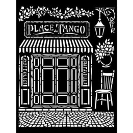 Stencil Stamperia 20x25 cms Desire plaza tango