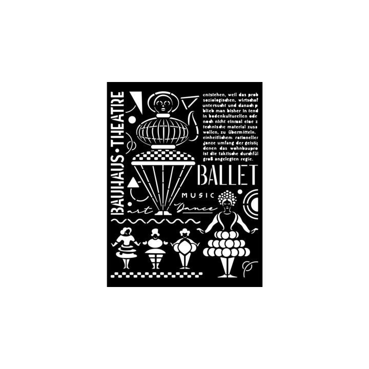 Stencil Stamperia 20x25 cms Bauhaus teatro