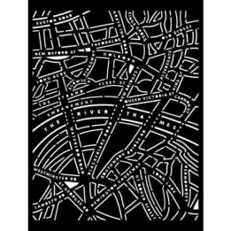 Stencil Stamperia 20x25 cms Our way mapa