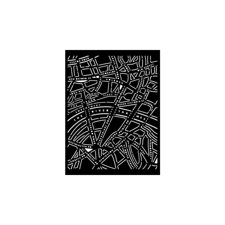 Stencil Stamperia 20x25 cms Our way mapa