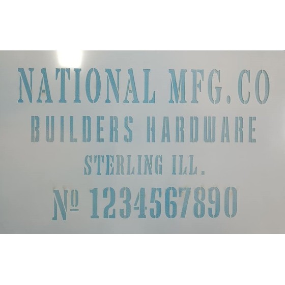 Stencil NATIONAL MFG