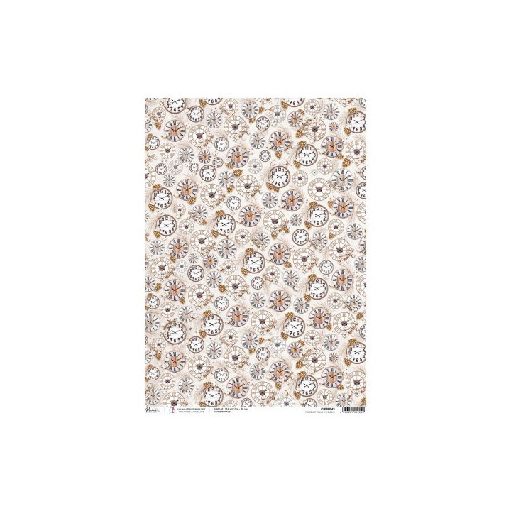 Rice Paper A3 Piuma Pinecones' round the clocks