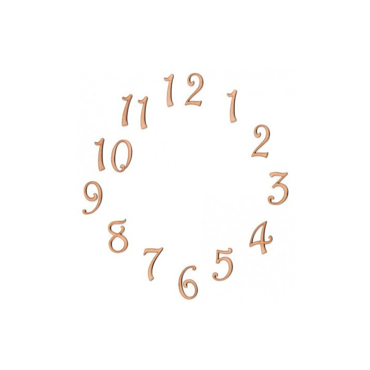 SET NÚMEROS RELOJ Siluetas DM