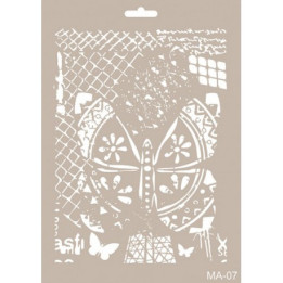 Stencil Mixed Media 007 MARIPOSAS