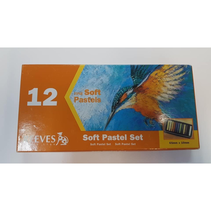 12 pastels REEVES, SOFT PASTEL SET. 65 M X 10 MM