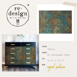 Aged Patina A1 Decoupage Fiber (1pcs)