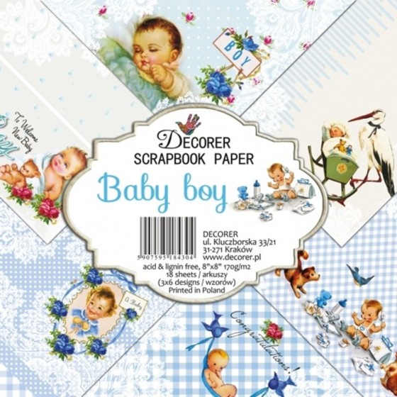 Baby boy 8x8 Inch Paper Pack (DECOR-B32-430)