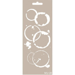Stencil Mix Media Manchas de vasos