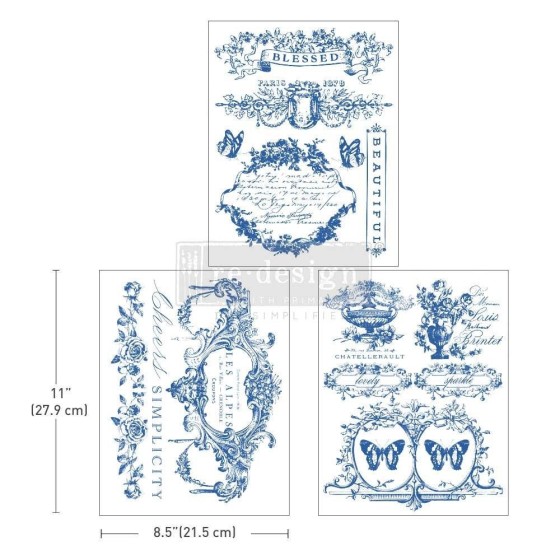 Lovely Labels 8.5x11 Inch Middy Decor Transfers (3pcs) (659240)