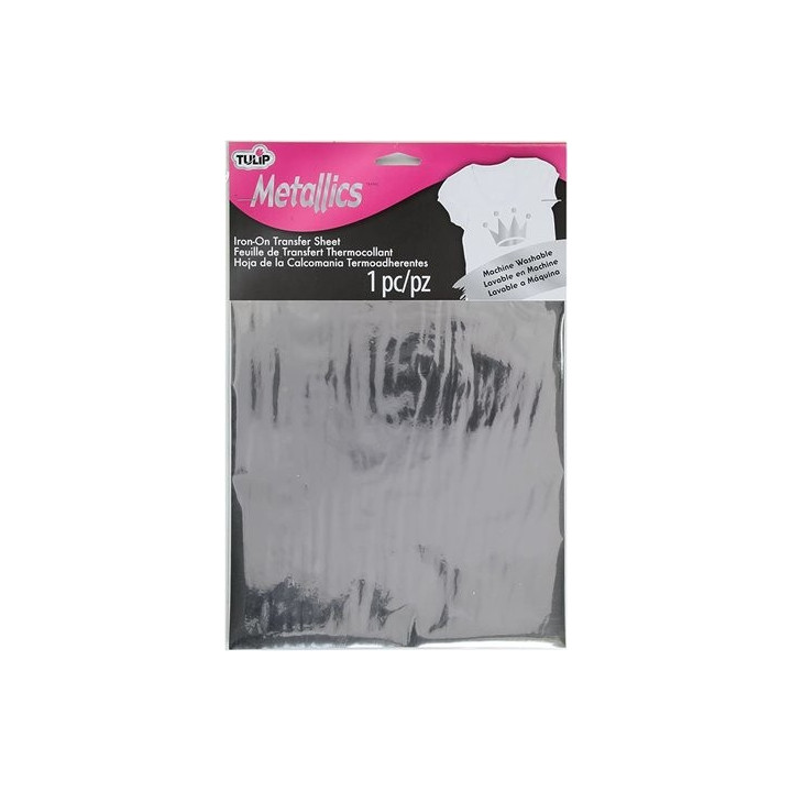 Iron-On Transfer Sheets Metallics Silver (1pcs) (34369)