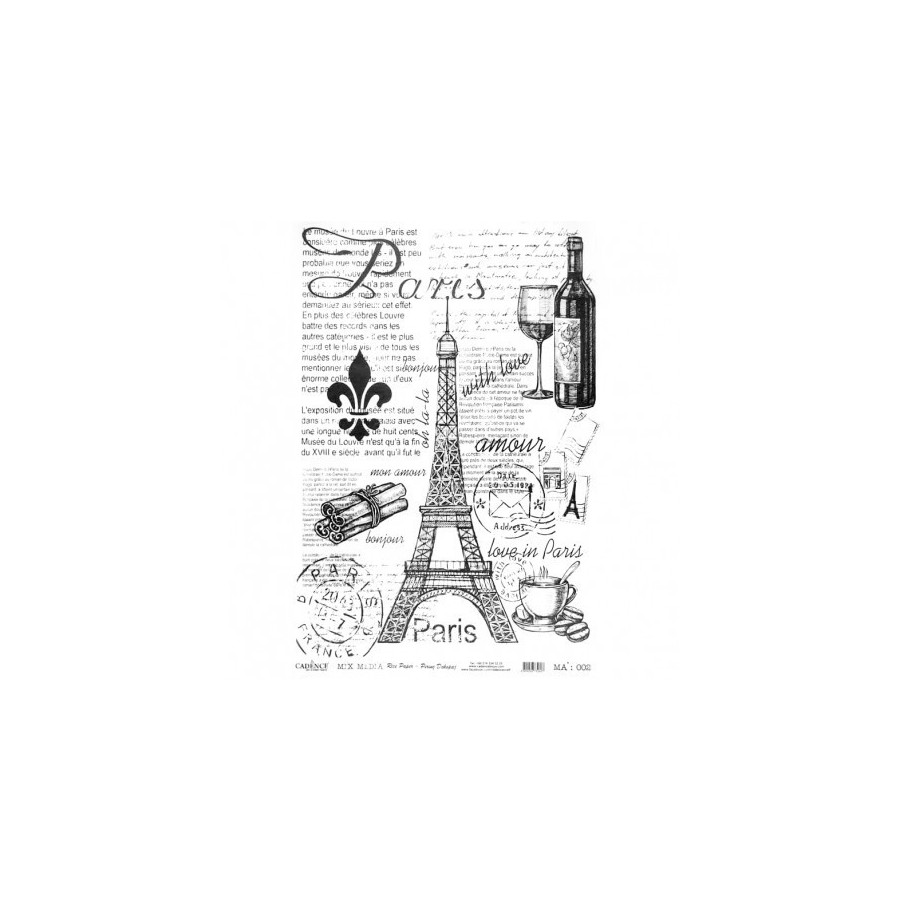 Papel arroz Paris tour Eiffel